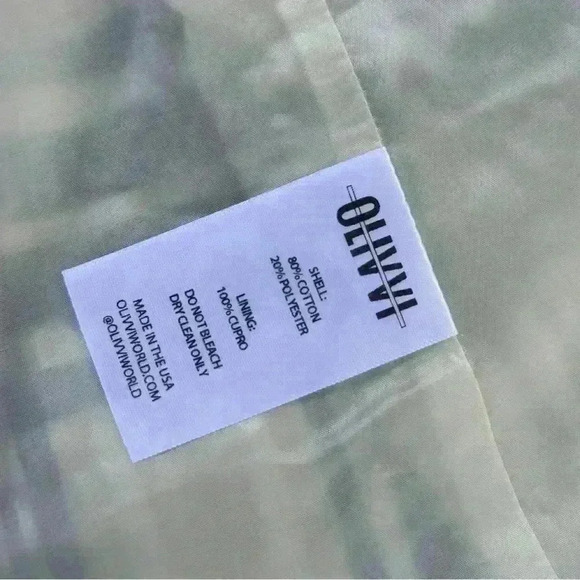 OLIVVI New Fitted Plaid Blazer Jacket NWT Blue & Cream - Picture 15 of 16